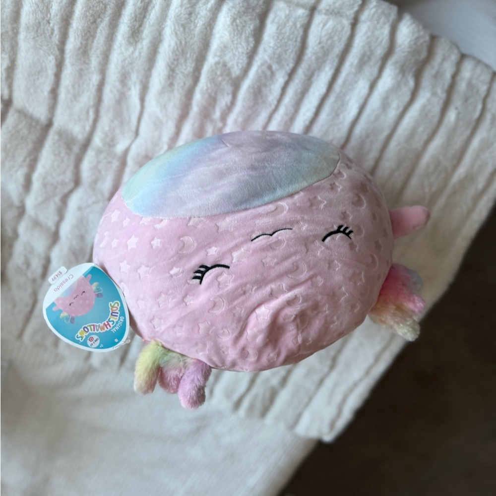 Squishmallows Pastel Pink Plush with Rainbow Accents
